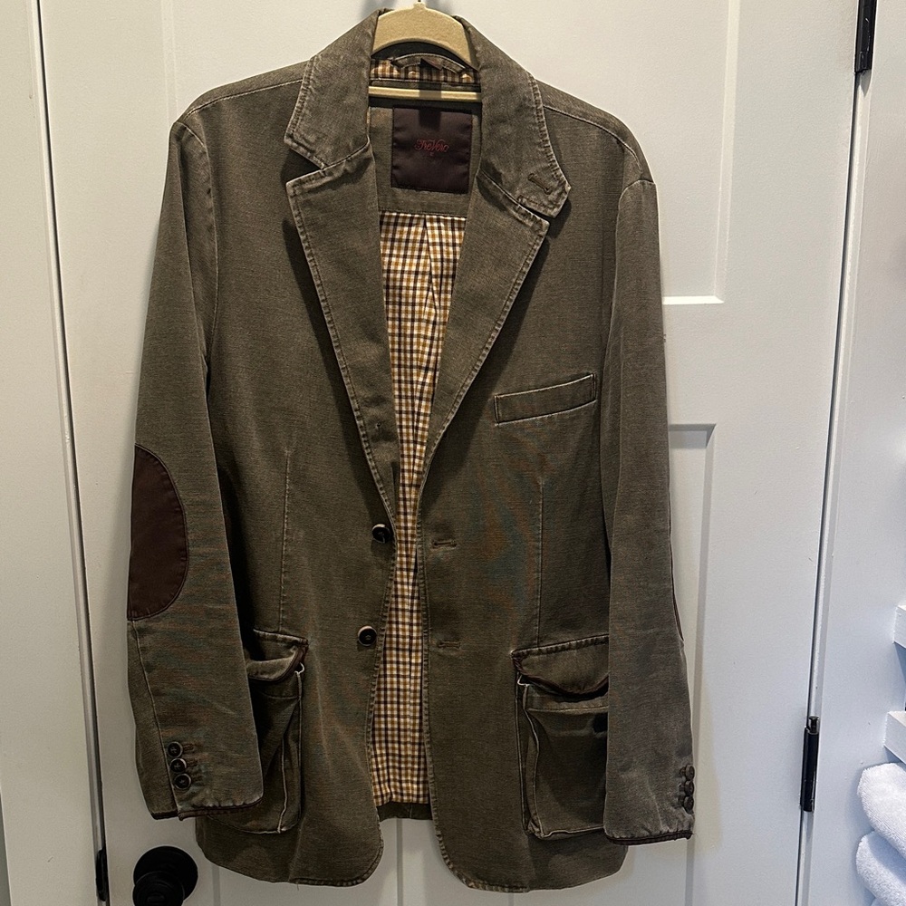 Tre Vero Olive Jacket with Dark Brown Details